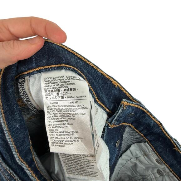 Levis Ribcage Boot Jeans Turn Up Dark Wash High Rise Button Fly NEW Womens 25 - Picture 9 of 11